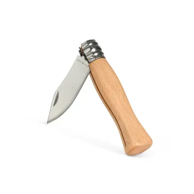 Canivete de madeira com lâmina de aço