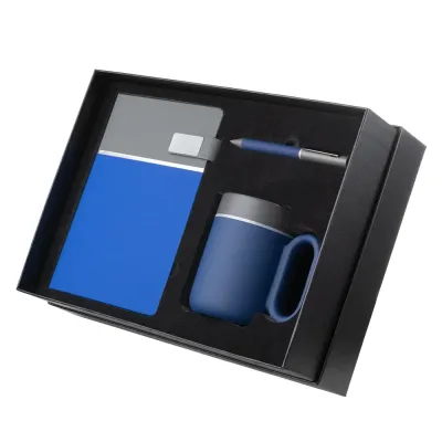 Kit escritório: Caderno, Caneca e Caneta Metalica