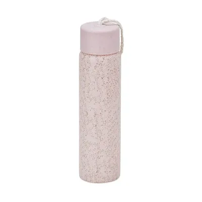 Garrafa  330ml vidro adesivada rosa - 1750730