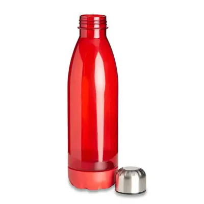 Garrafa translucida de plástico 750ml vermelho - 1532092