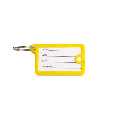 Kit chaveiro identificador de chaves dupla face amarelo - 1987367