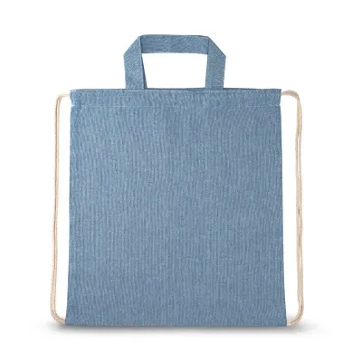 Sacola tipo mochila com algodão azul - 1710226