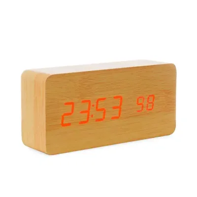 Relógio de Madeira Personalizado com Display LED - 907337