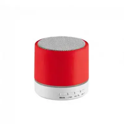 Caixa de som com microfone, arredondada vermelha - 817048
