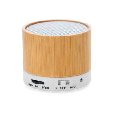 Caixa de Som Multimídia Bambu com detalhe branco - 1543354