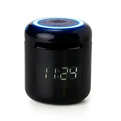 Caixa de som multimídia com relógio despertador preto - 1446458