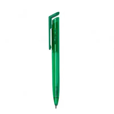 Caneta plástica translúcida na cor verde - 817328
