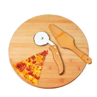 Conjunto para Pizza Em Bambu 35 Cm Personalizado - 816164