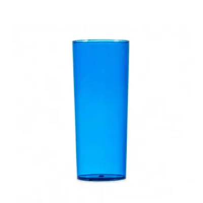 Copo em acrílico translúcido azul 330ml 