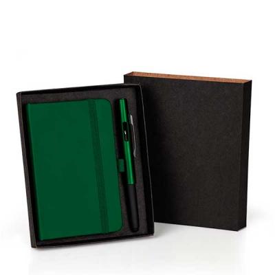 Caderneta P/ Anotações com Caneta Personalizado - verde