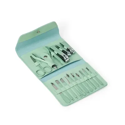 Kit Manicure Verde 16 Peças