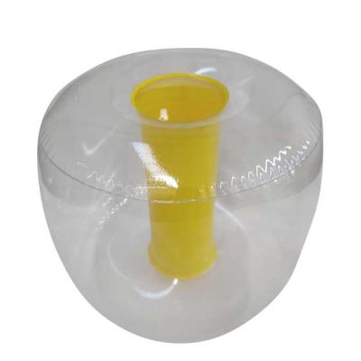 Puf cristal com amarelo