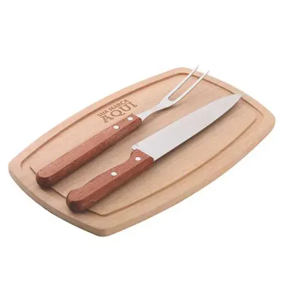 Kit para churrasco 3 peças com garfo e faca