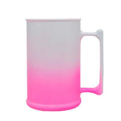 Caneca Acrilico (PS) de Chopp Acabamento Jateado Degradê