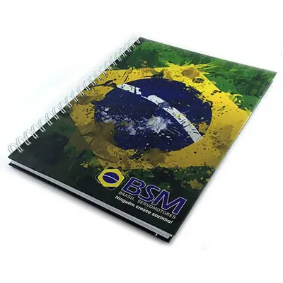 Caderno com capa em 4 cores