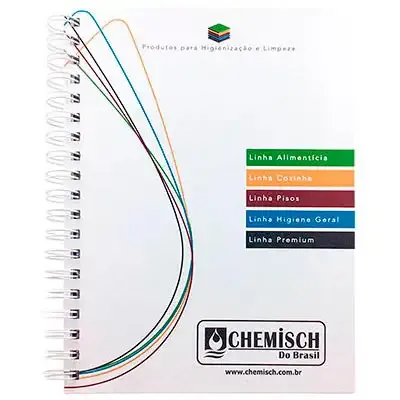 Caderno produzido em diferentes tamanhos