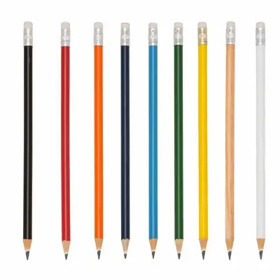 Lápis resinado em várias cores com borracha - 186796