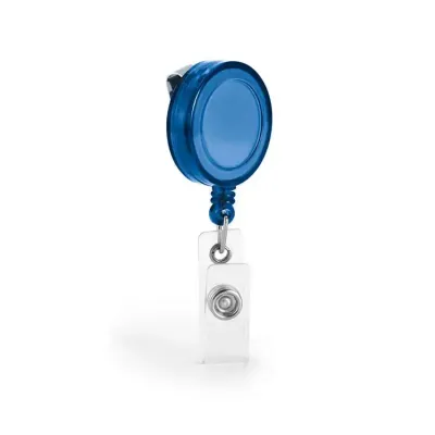 Porta crachá azul retrátil personalizado - 1525651