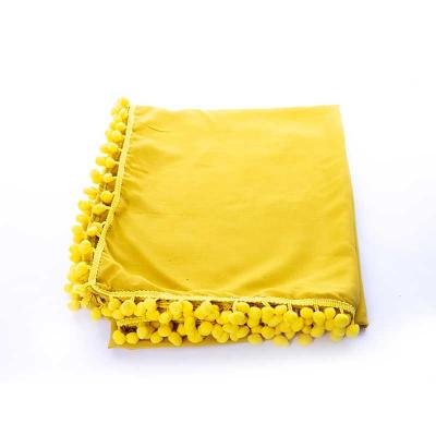 Canga em tecido 100% viscose na cor amarela - 1642589