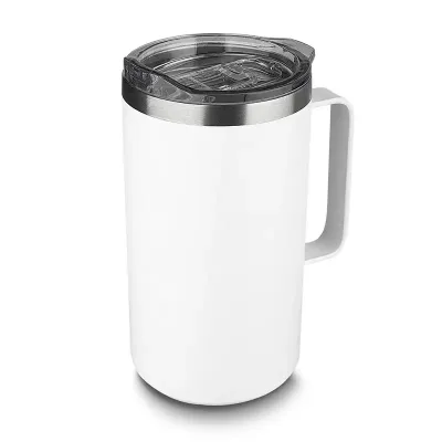 Caneca térmica em aço inox com parede dupla isolada à vácuo