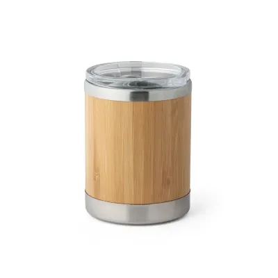 Copo de bambu e aço inox de parede dupla