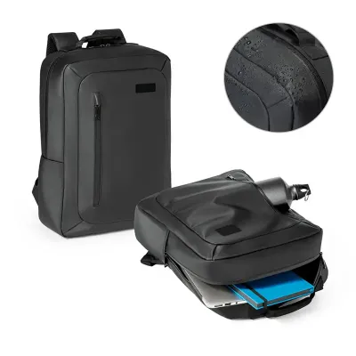Mochila para notebook em poliéster 600D impermeável com compartimento principal almofadado para noteboo