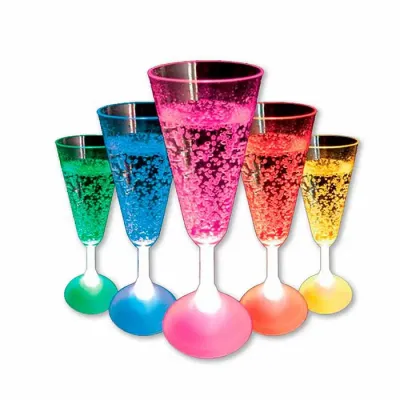 Taças de champanhe led - cores