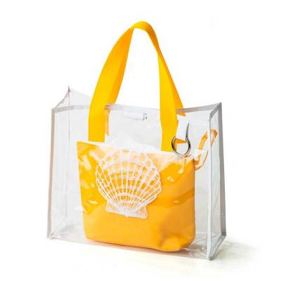 Bolsa de praia  com detalhes em amarelo - 1566618