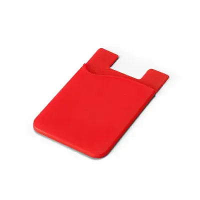 Porta-cartões para smartphone em silicone na cor vermelha - 670562