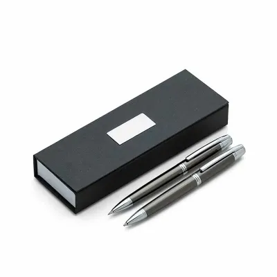 Conjunto de caneta e lapiseira metálicas - 670689