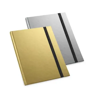 Caderno capa dura com fechamento em elástico de nylon - 433573