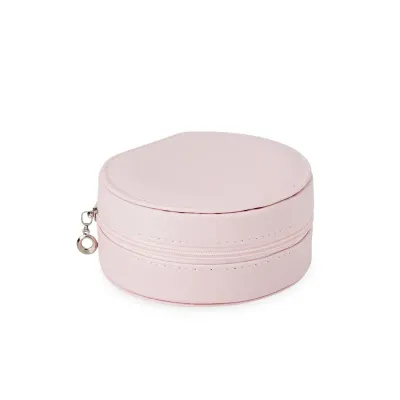 Porta joias de sintético rosa com revestimento aveludado - 1820078