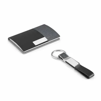 Kit Porta Cartões e Chaveiro de Metal - 237867