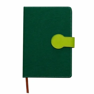 Bloco De Anotações capa verde com fecho - 887589