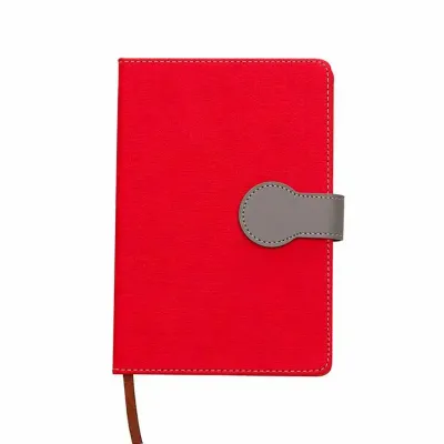 Bloco De Anotações capa vermelha com fecho - 887591
