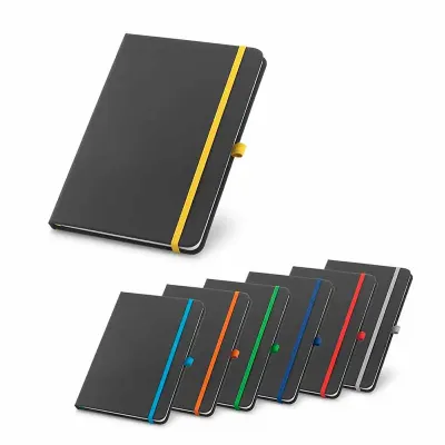 Caderno com cores diversas de elástico - 1223373