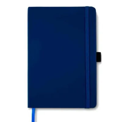Cadernos de anotações com elástico azul