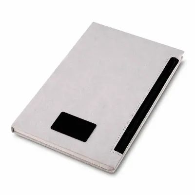 Caderno com placa de metal preta para personalização - 1223419