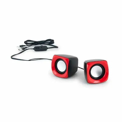 Caixa de som vermelha em ABS - 1215650