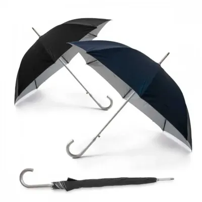 Guarda-chuva promocional preto e azul