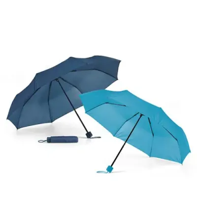 Guarda-chuva dobrável azul claro e escuro  - 923293