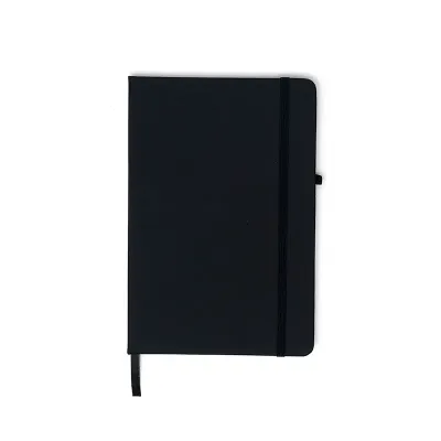 Caderneta com capa dura e porta caneta
