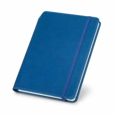 Caderno A5 com capa dura em sintético. Azul