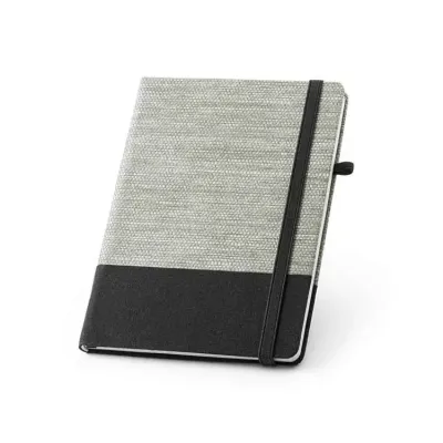 Caderno A5 capa dura com detalhe preto - 1513765