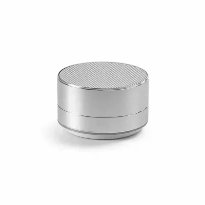 Caixa de som com microfone em alumínio prata - 1512663