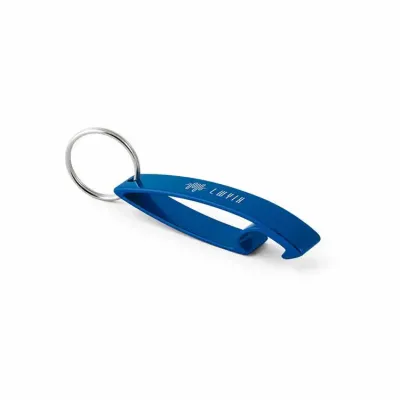 Chaveiro abridor de garrafa azul