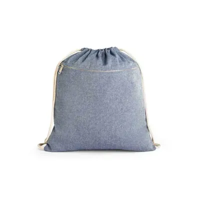 Sacola tipo mochila em algodão azul - 1513557