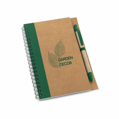 Kit Bloco de anotações ecológico personalizado com caneta