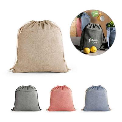 Sacola tipo mochila em algodão reciclado - CORES - 1590554