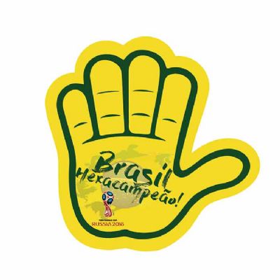 Mão para Evento e Torcida na cor amarelo